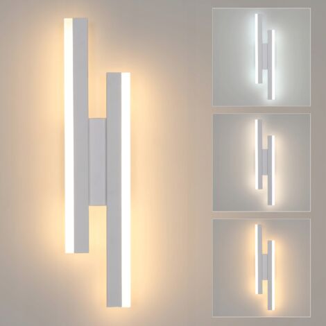 COMELY® Wandleuchte für den Innenbereich, 16 W, moderne LED-Wandlampe, 3000 K/4500 K/6000 K, Acryl-Innenwandleuchte für Wohnzimmer, Schlafzimmer, Treppenhaus, Flur, 40 cm [Energieklasse E]