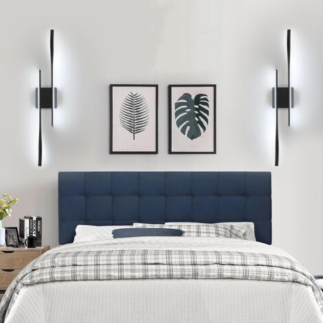 Comely Wandlampe LED Lang 27W 3000LM, Wandleuchte Innen Modern Up Down Glühen, Schwarz LED Wandbeleuchtung, für Wohnzimmer Kinderzimmer Schlafzimmer Treppenhaus Flur, Neutrales Licht 4500k