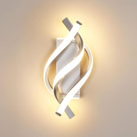 COMELY® LED-Innenwandleuchte, 19 W, kreative silberne moderne Wandlampe, 3000 K warmes Licht, Acryl-Innenwandleuchte für Schlafzimmer, Wohnzimmer, Flur, Treppenhaus [Energieklasse E] (1/5)