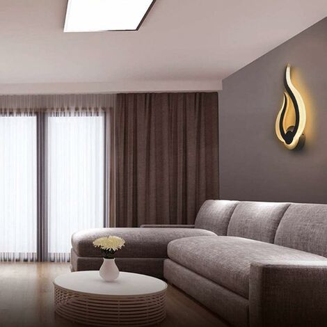 LED-Innenwandleuchte, moderne Wandlampe, Flammenform, Wandmontage, Nachtlicht, warmweiß, für Küche, Treppen, Schlafzimmer, Flur, 10 W, 3000 K, 220 V, IP20 [Energieklasse A+++]