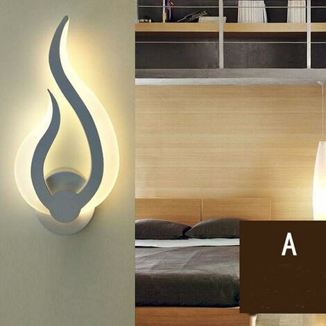 LED-Innenwandleuchte, moderne Wandlampe, Flammenform, Wandmontage, Nachtlicht, warmweiß, für Küche, Treppen, Schlafzimmer, Flur, 10 W, 3000 K, 220 V, IP20 [Energieklasse A+++]