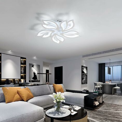 LED Deckenleuchte, Moderne LED Kronleuchter 75W 6000LM 6500K für Wohnzimmer, Flur, Esszimmer, Küche [Energieklasse A+++]