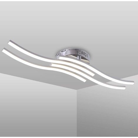 Wellenförmige LED-Deckenleuchte, 4000K neutralweißes Licht, Wohnzimmer- 2000 (neutralweißes 24W integrierte Lumen moderner Küchenleuchter LED, oder