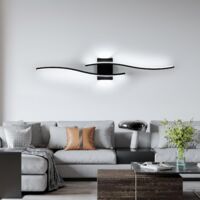 LED-Innenwandleuchte, 27 W, 3000 lm, einfache Linien, moderne Wandleuchte, 6500 K kaltweißes Licht, schwarze Innenwandleuchte für Schlafzimmer, Wohnzimmer, Esszimmer, Flur, Treppen