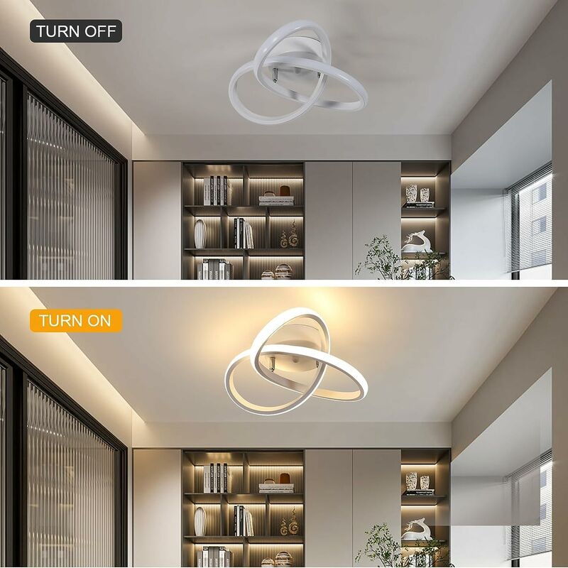 Comely Plafoniera LED Soffitto Dimmerabile 35W: Design Geometrico 60x30cm, Luce Notturna E Timer, Telecomando, 3000K-6500K, Per Soggiorno E Camera