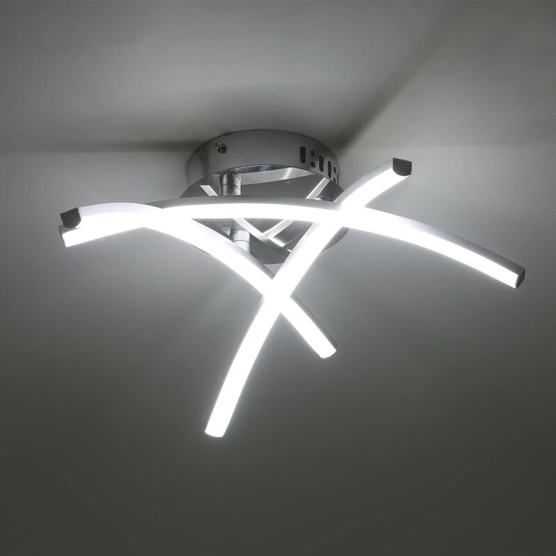 Plafoniera led Soffitto, Lampada da Soffitto Moderna 24W 2300 lumen, Forked  Shaped Lampadario LED 6500K Luce Bianca Fredda, per Soggiorno Camera da Le