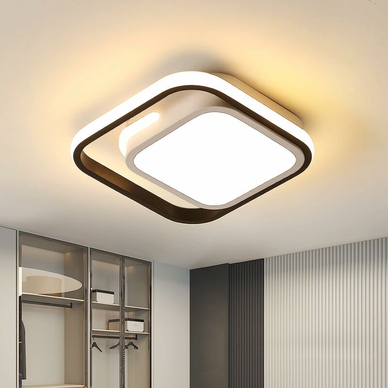 Plafoniera led Soffitto Moderne, Lampadario LED Curva 20W 2500 Lm, Lampada  da Soffitto Bianco Caldo 3000K per soggiorno, camera da letto, cucina e sal