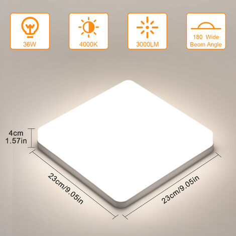 Plafoniera LED 30CM 24W 2800 Lumen Impermeabile IP54 Plafoniera LED 30CM 24W 2800 Lumen Impermeabile IP54
