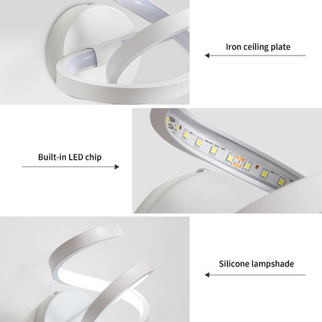 Lampada da Tavolo a Spirale Luce Notturna a LED da Comodino Moderna