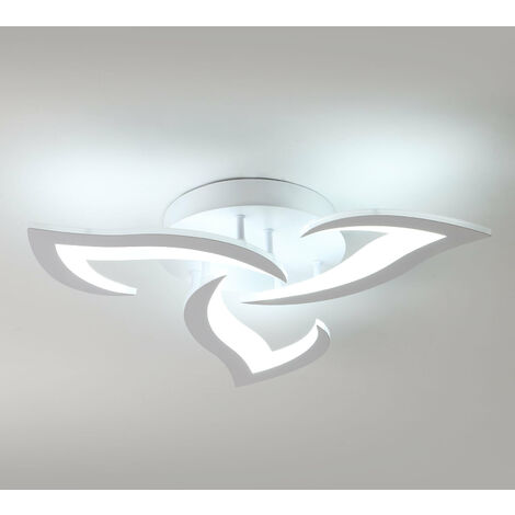 COMELY 33W lampada da soffitto a led, 3300LM, design creativo a petali bianchi, 6000K bianco freddo, lampada da soffitto in acrilico per camera da letto, soggiorno, sala da pranzo