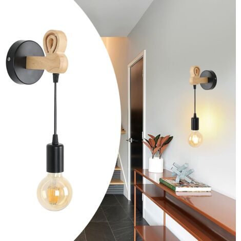 LXHK Lampada da Parete Industriale con Braccio Girevole, LED Lampade da  Muro Vintage Retro E27 Applique da Parete a Braccio Lungo Estensibile,  Lampada Muro Nero Pieghevole Metallo Scale,20+20cm : :  Illuminazione