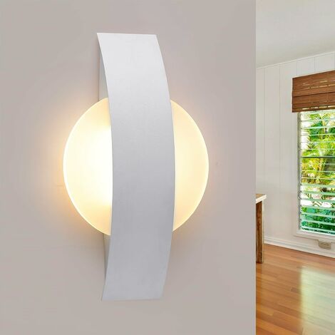 COMELY Applique Murale LED Interna Bianca 12W Design Moderno Illuminazione per Scale, Soggiorno, Camera da Letto, Corridoio - Luce Calda 3000K