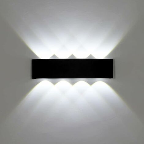 Lampada applique specchio bagno led onda 9w moderno bianco luce fredda  naturale calda