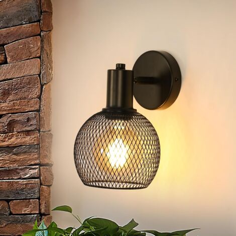 Applique Da Parete Moderna In Legno E Vetro - Lampada E27 Per Camera, Soggiorno, Corridoio