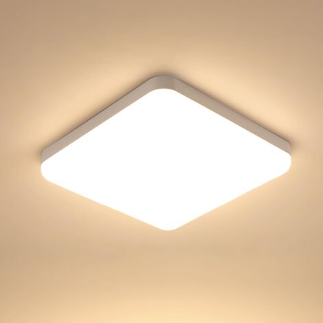 COMELY Plafoniera LED 32W 3600LM, Impermeabile IP54, Luminaria da soffitto per Bagno Cucina Corridoio Balcone 25cm - Luce Calda 3000K
