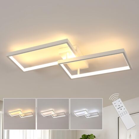 LEZOE Plafoniera LED dimmerabile con telecomando, 58x20x2,8cm, 23W 3000LM (136lm/W), 2700K-6500K, Lampada LED, pannello luminoso da soffitto per ufficio, cucina, soggiorno, camera da letto, bagno