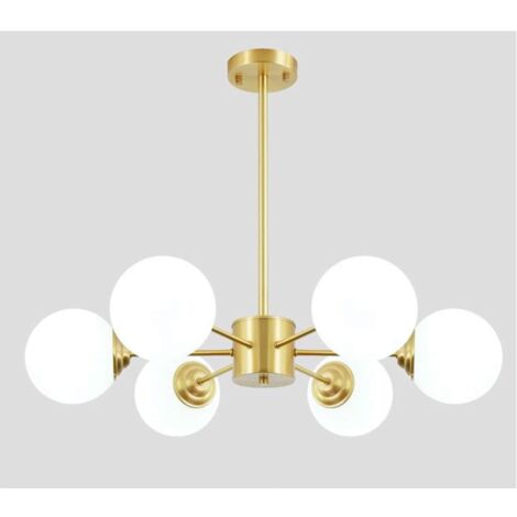 COMELY® Lampada da soffitto industriale, lampadario vintage Sputnik a 6 luci, lampada a sospensione moderna in metallo con attacco E27, lampada da soffitto per soggiorno, camera da letto, cucina, sala