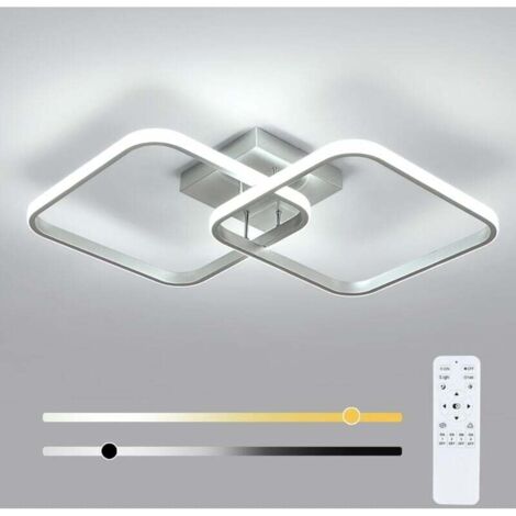 COMELY Plafoniera a LED dimmerabile, plafoniera a LED moderna da 50 W e 5625 lm con telecomando, 3000 K-6500 K, lampada da soffitto per soggiorno, plafoniera quadrata in acrilico per camera da letto, 
