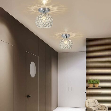 Lampada da soffitto moderna Lampada da soffitto a LED Decorazione soggiorno Lampada da soffitto moderna in cristallo per corridoio, bar, cucina, sala da pranzo, camera dei bambini D18cm