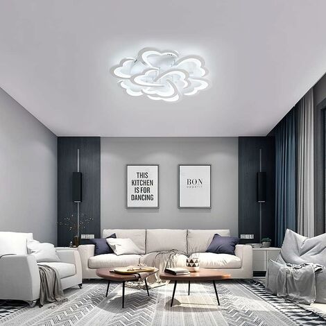 Plafoniera LED Dimmerabile Lampada Da Soggiorno Moderna Grande Lampada Da  Soffitto Luce Colore/Luminosità Regolabile Camera Da Letto Pranzo  Lampadario