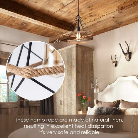 E27 Lampadario A Sospensione Moderno Lampada Da Soffitto Metallo Gabbi - Foto 6