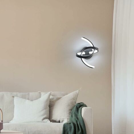 Lampada da parete moderna a LED, lampada da parete a spirale nera, 20W  Creatività Design Lampada