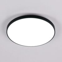 COMELY Plafoniera a LED da 24W,2400LM Impermeabile IP40, Luce a Soffitto LED Moderna Rotonda 6000K per Bagno, Camera da Letto, Cucina, Soggiorno, Balcone (Nero)