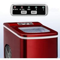 26 lbs Ice Cube Machine Silver 2 Ice Cube Sizes Without Water Connection 12kg Ice Cube Ice Cube Maker 80W ~ 120W Production Time 6-13 Minutes 2.2L Water Tank 
