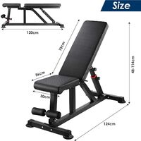 Weight Bench, Adjustable Negative Bench, 11 Back Position Adjustment, 3 Seat Position Adjustment, Flat Bench, Workout Bench, Home Gym up to 200 kg, Multifunctional Incline Bench for Full Body Training