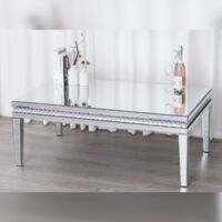 Stephanie Diamond Mirror Crystal Coffee Table