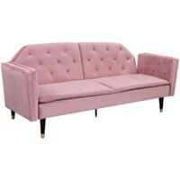 Malmo Plush Velvet Sofa Bed in Grey