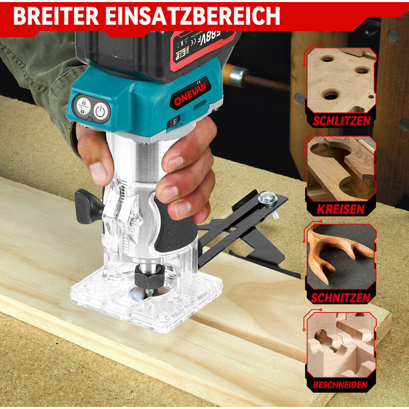 700W Oberfräse Kantenfräse 10000-30000 U/min Tischfräsmaschine