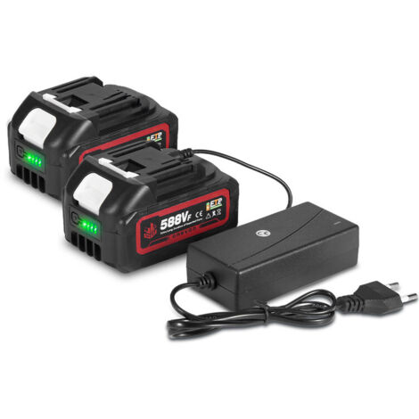 2 × ONEVAN 18V wiederaufladbarer 588VF Lithium-Ionen-Akku Li-Ionen-Akku mit Batterieanzeige für Elektrowerkzeuge
