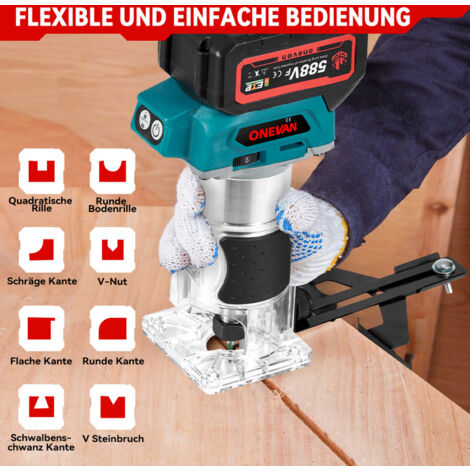 700W Oberfräse Kantenfräse 10000-30000 U/min Tischfräsmaschine