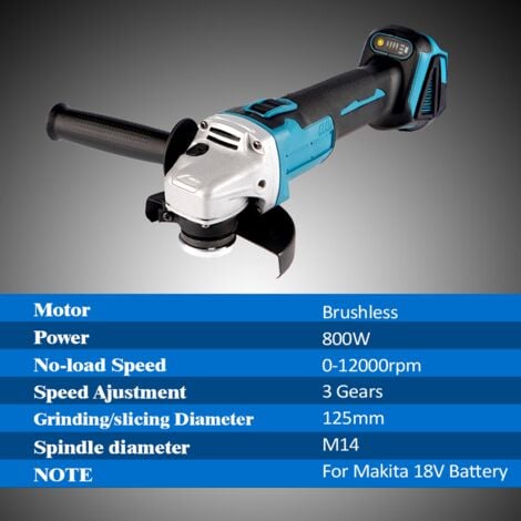 Batterien Akku-Winkelschleifer Sägeblätter Bürstenloser 125MM und mit Ladegerät 800W 2 ONEVAN 8