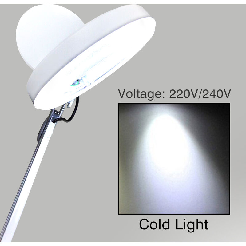 Lampara Lupa LED Estetica, 5 x lámpara lupa LED en pie 5 ruedas/en mesa :  : Iluminación