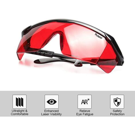 Huepar GL01G - Lentes de mejora láser verde – Gafas de seguridad para  protección ocular para nivel láser verde, herramientas láser rotativas y
