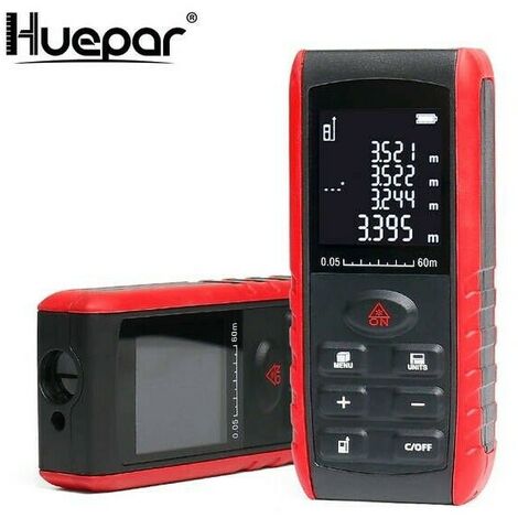 Huepar Laser Range Finders Medidor Trena Medidor de distancia láser de mano 80 m Range Finder Diastímetro cinta métrica