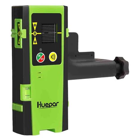 Huepar GF360G - 3D Láseres de 12 Líneas, Autonivelador Línea Cruzado, 360 Base Magnético con detector de laser LR-6RG