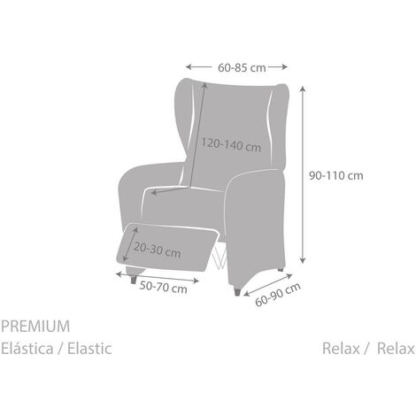 Funda de sillón relax XL elástica beige 60 - 110 cm EYSA