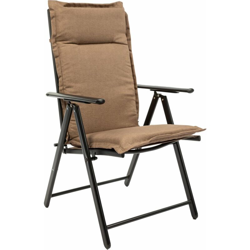Coussin avec dossier pour chaise / fauteuil bleu rayé 8pcs - Gdr