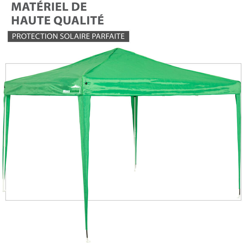 MaxxGarden Tonnelle de Jardin 3x3m - Tonnelle Pliante - UV 50+ - Hydrofuge  - 9m² - Pavillon - Tente de Jardin - Beige