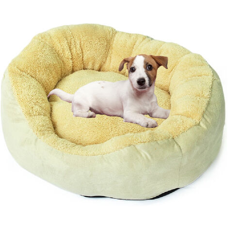 Lit Donut Pour Chien - Rond, Doux, Bords Surélevés, Lavable, Antidérapant