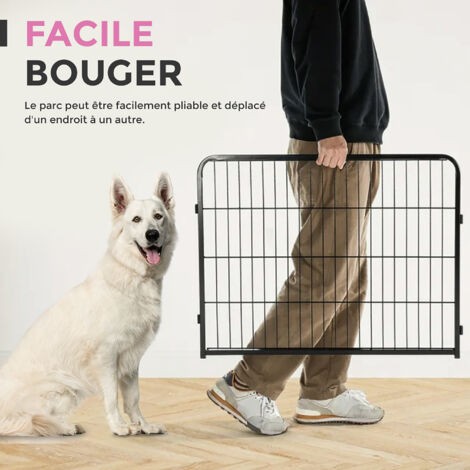 MaxxPet Enclos pour Chien – Parc à Chiot Métal - Enclos Lapin – Pliable avec 6 Panneaux – 78x60 cm - Parc Chat - Clôture pour Intérieur et Extérieur