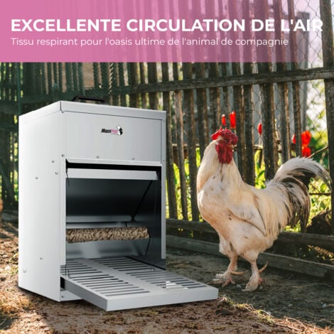 MaxxPet Mangeoire pour poules - Silo d’alimentation pour poules 9 kg - Abreuvoir pour volailles - 31x46x44 cm