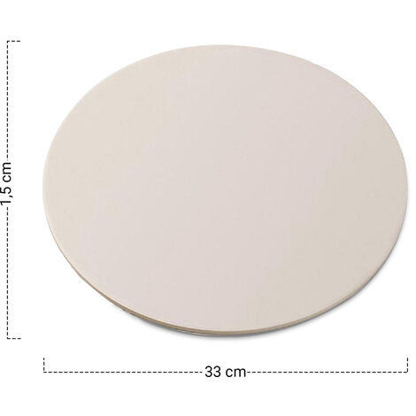 Pierre à Pizza Réfractaire RGV - 33 Cm - Pour Four Vulcano - Cuisson Uniforme Et Croûte Croustillante