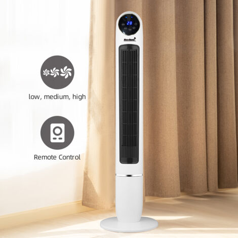 Ventilateur De Sol Sans Pales Beper - 50W, 3 Vitesses, Oscillation, Silencieux Et Sûr - Blanc