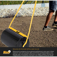 Rouleau à Gazon - VINGVO - Noir - 57 Cm - 43 L - Acier - Jardin