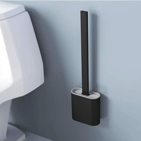 Hygienische WC Bürste Silikon Klobürste Toilettenbürste Behälter für Badezimmer 