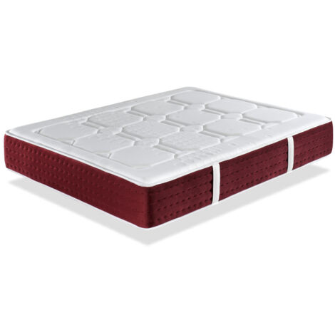 Matelas Ressorts ensaches 140X190 SPRING SUPREME, Epaisseur 30 CM, Mousse mousse, 7 zones de confort